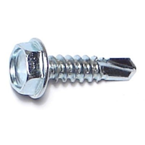 Buildright Self-Drilling Screw, #10 x 3/4 in, Zinc Plated Steel Hex Head Hex Drive, 860 PK 09818